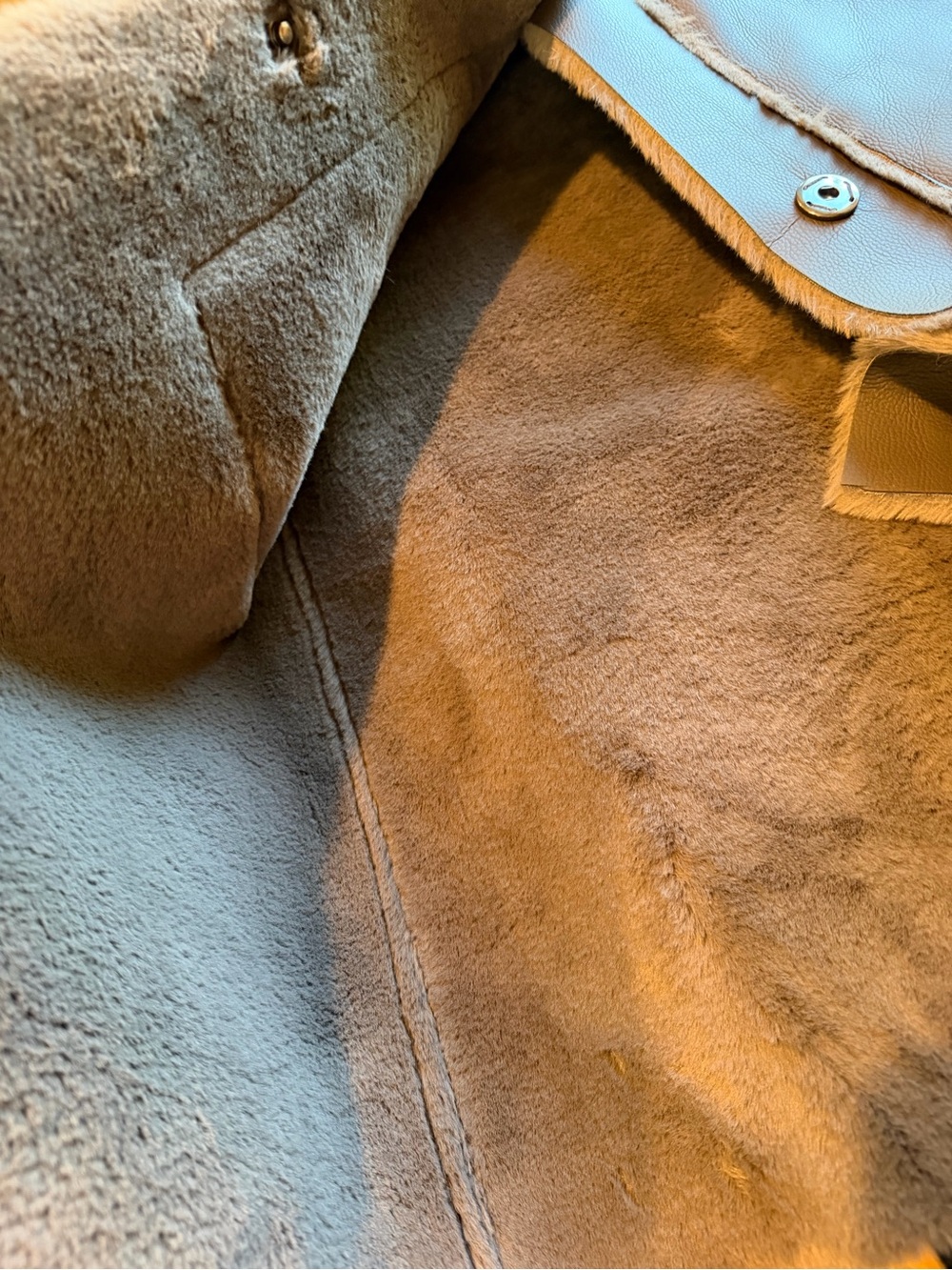 NWOT Anthropologie MAEVE Kerry Reversible Faux Fur/Shearling Long Coat. SZ S. - Picture 9 of 10